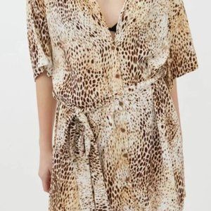 Motel Animal Print Shirt Dress